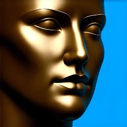 Escultura 3D detallada y real de Eduardo Abaroa  con suaves texturas de bronce, que captura detalles intrincados de los rasgos faciales y la postura dinámica.