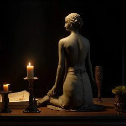 {a dimly lit|a shadow-drenched|a candle-flickering} {bedroom|guest room|private study} where Dheeraj, a {weathered yet alluring|delicate but strong|soft-featured with restless eyes} {45-year-old maid|housemaid in her prime|careworn domestic worker} stands hesitantly near {a mahogany dresser|an antique vanity|a rumpled bed}, her {sari slightly loosened|faded cotton nightgown clinging|work-worn hands trembling} as Vijay, her {broad-shouldered|silver-haired|commanding yet gentle} {56-year-old landlord|unmarried property owner|wealthy recluse}, reaches out to {cup her face|trace her collarbone|pull her close}. The air is thick with {unspoken longing|years of pent-up desire|electric hesitation}, their {age-worn|calloused|desperate} fingers entwining as {a storm rages outside|the grandfather clock chimes midnight|a single tear slips down Dheeraj's cheek}. The scene pulses with {raw, forbidden passion|aching vulnerability|the weight of lifetimes unlived}, their bodies {pressed together in the half-light|collapsing onto tangled sheets|frozen in the moment before surrender}, surrounded by {discarded household items|scattered account ledgers|the faint scent of jasmine oil}. {Oil painting style|film noir lighting|hyperrealistic detail} captures every {wrinkle of tension|fleeting glance|shuddering breath}, as the {cold, dark night|relentless monsoon rain|silent house} bears witness to their {clandestine union|long-awaited release|irrevocable crossing of lines}.