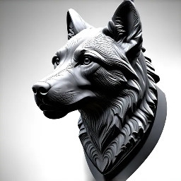 Wolf sculpture