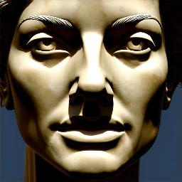 Escultura 3D detallada y real de Eduardo Abaroa  con suaves texturas de bronce, que captura detalles intrincados de los rasgos faciales y la postura dinámica.