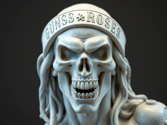 generate a sculpture based on how welcome to the jungle by guns n’ roses sounds
