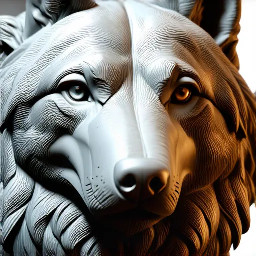 Wolf sculpture