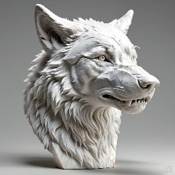 Wolf sculpture